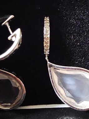 Lo Lo And Co Rose Quartz With Diamond Earrings